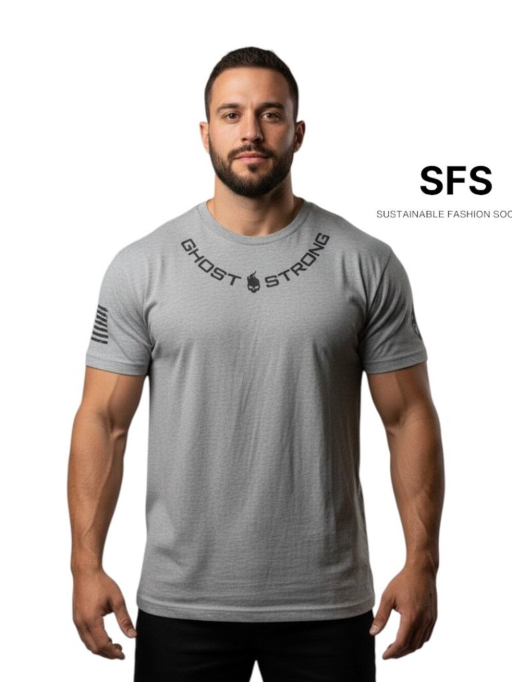 Ghost Strong Equipment 25KG Calibrated Plate Powerlifting Gym Tee XL